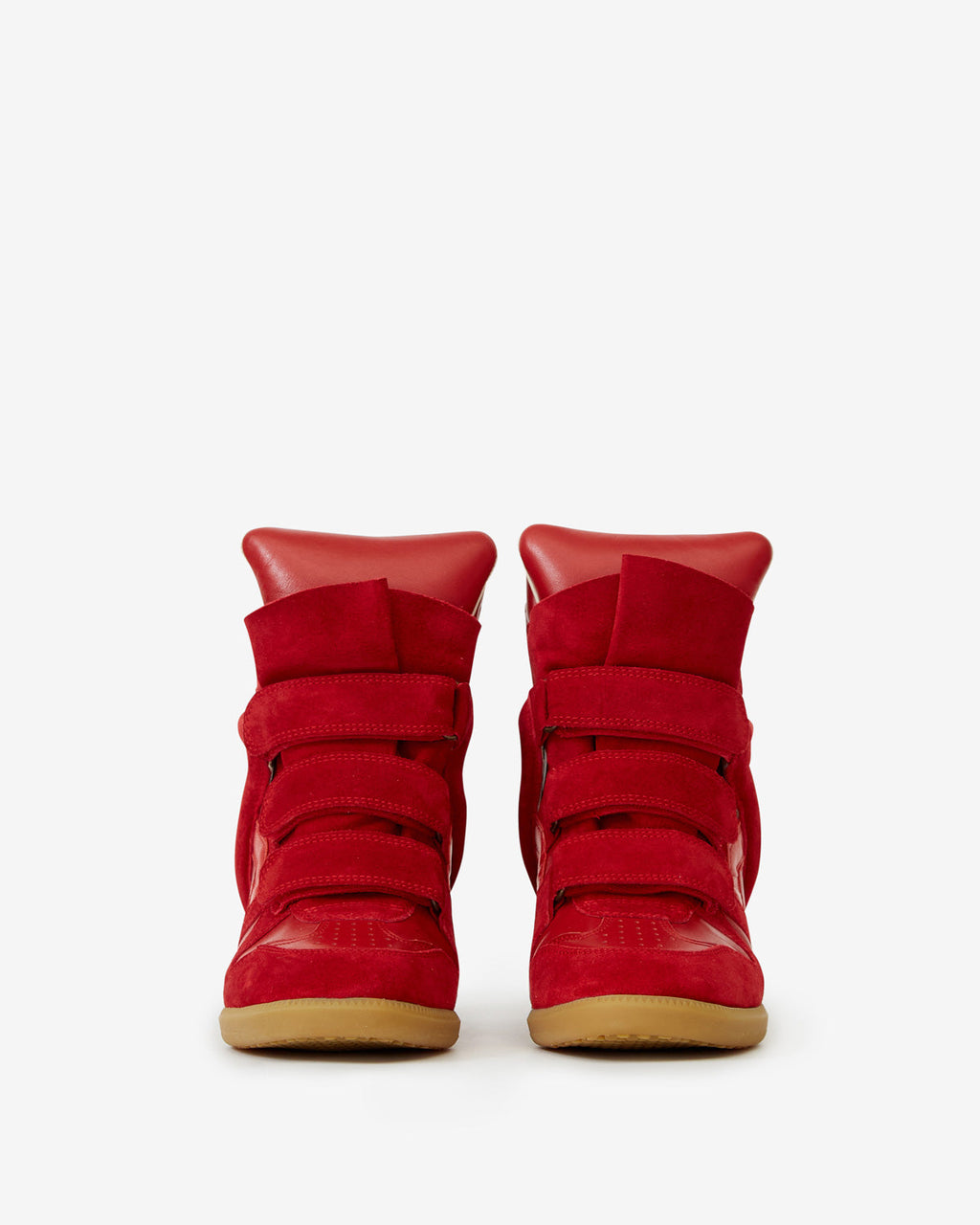 Isabel Marant Women’s Bekett High‑Top Sneakers – Red Designer Footwear