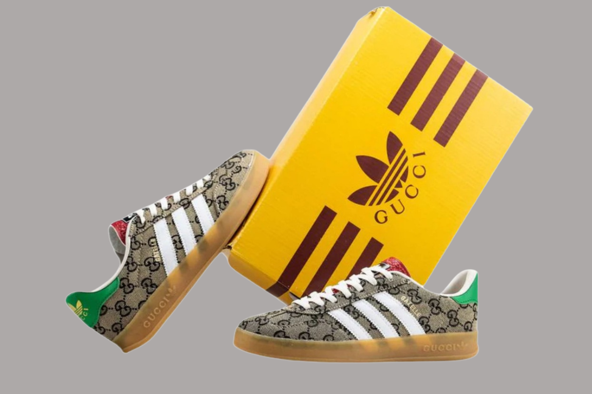 Adidas Gazelle Retro G‑Monogram Sneakers – Beige Limited Edition